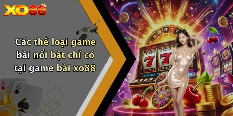 Các thể loại game bài nổi bật chỉ có tại game bài XO88